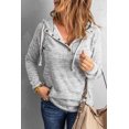 thumbnail image 1 of Women's Pocket Design Buttoned Casual Hoodie, 1 of 23