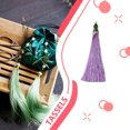thumbnail image 2 of thinsony Tassel Decorative Solid Color Replacement Handmade Bookmark Belt Clothes Dress Pendant Jewelry Findings Accessories Light Purple, 2 of 9