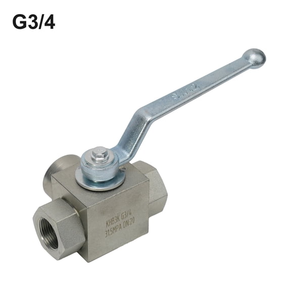1PCS Hydraulic 3 Way High Pressure Ball Valve - 1/4\" to 1\" BSP - 500 Bar MWP