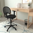 thumbnail image 2 of Boss Office Chaise de Dessin en Tissu avec Dossier en Maille et Accoudoirs Réglables en Noir, 2 of 7