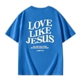 thumbnail image 5 of CCRFTGI Love Like Jesus Cute Shirts for Girls Boys Size 6 Summer Short Sleeve Letter Tee Shirts Casual Loose Comdy Clothes for Teen Girls Crew Neck Shirts Light Blue 10-11 Years, 5 of 5