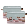 thumbnail image 2 of IAUYY Set of 1 Storage Cubes with Handles-Not Prone to Deformation Canvas Storage Baskets for Bedroom Closet Living Room Decorative Storage Baskets Clay-style Reindeer, 2 of 9