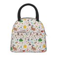 thumbnail image 1 of Disketp Winter Christmas And New Year Deer Bolsa Térmica para Almuerzo, Lonchera con Abertura Amplia y Gran Capacidad, Organizador Reutilizable para Mujeres, Hombres y Adultos, 1 of 6