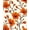 Orange, Pattern 1, variant on ODIKA 4'x6' Machine Washable Non-Slip Area Rug, Orange Blossom Modern Floral Print High Traffic Rug, Orange, 151274