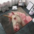 thumbnail image 3 of Shaggy Area Rug, Pink Haired White Horse Rugs for Living Room Bedroom Non Slip Door Mat Indoor Carpet Machine Washable Nursery Home Decor Floor Mats for Entryway 60x39in, 3 of 5