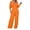 Orange, variant on SRZYMJ Womens Jumpsuit Stylish Women's Long Sleeve Deep V Neck Ribbed Stretch Jumpsuit for Everyday Casual Outdoor Wear Comfortable and