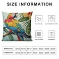 thumbnail image 5 of Shiartex Tropical Birds Toucan Throw Pillow Covers Parrots Flowers Leaves Outdoor Decorative Pillows Cushion Cases for Couch Sofa Bed Home Decor White, 5 of 5