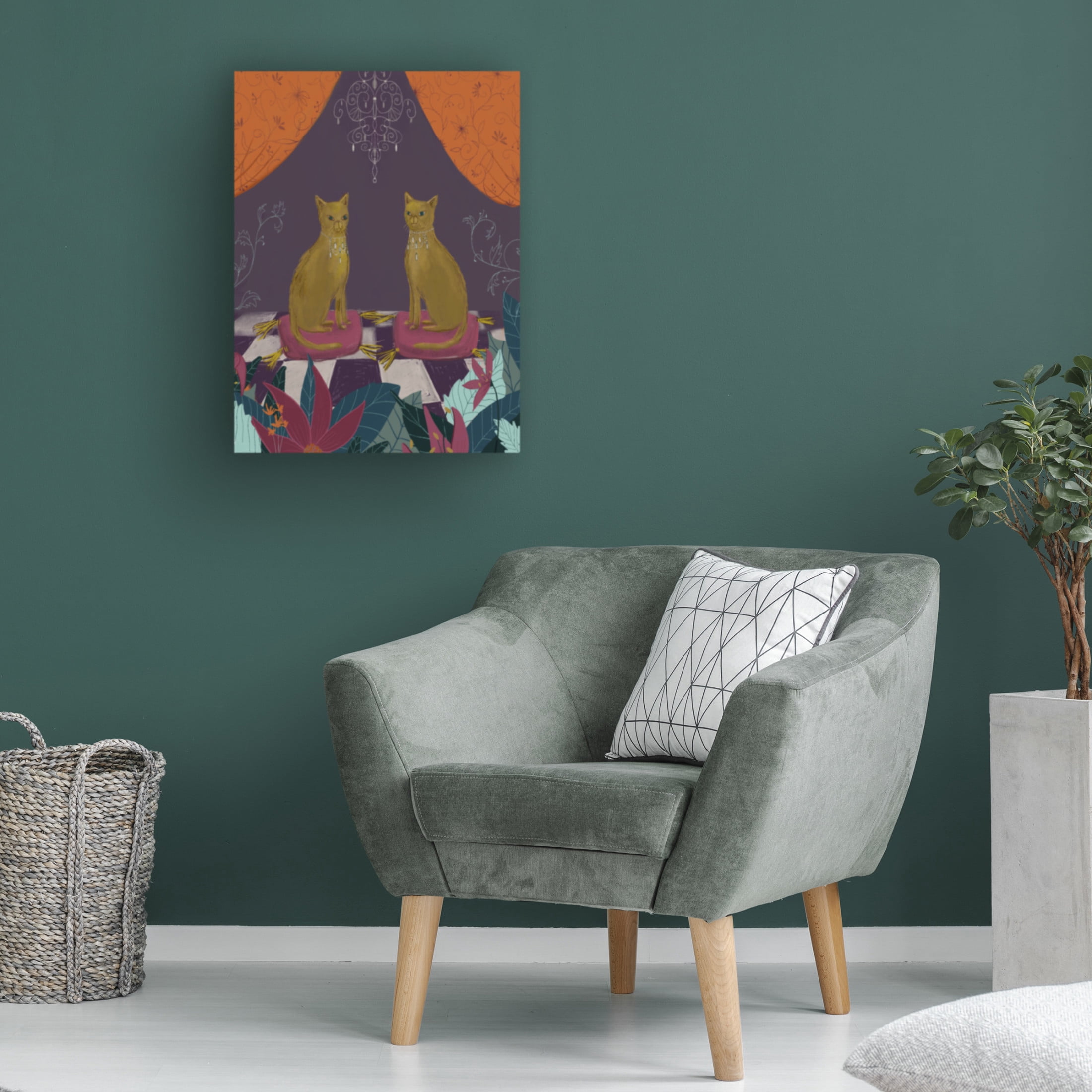 Canvas Wall Art - Christine Rotolo 'Palace Pets 1' Wall Art for Living Room, Bedroom, or Office Décor by Trademark Fine Art - 24 x 32 Inches
