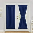 thumbnail image 6 of ROD POCKET FRENCH DOOR WINDOW PANEL CURTAIN THERMAL 54""""WX72""""L NAVY, 6 of 6