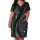 thumbnail image 2 of Black Leather Jacket Loose Pocket Dress Aesthetic clothing summer dress womens 2025 women clothes, 2 of 6