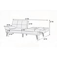 thumbnail image 4 of Modern Black Polyfiber 1pc Adjustable Sofa for Living Room with Solid Wood Legs, 4 of 10