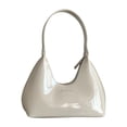 thumbnail image 1 of Bolso de mano tipo bandolera de piel sintética para mujer, tamaño mediano, para viaje Blanco, 1 of 9