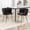 Black, variant on Velvet Dining Chairs Set of 2, Modern Woven Upholstered Accent Side Chairs, Dining Room Kitchen Chairs with Sturdy Gold Metal Legs, Indoor Armless Guest Chairs for Living Room, Banquet(Beige)