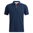 thumbnail image 3 of KLHDSF Men's Short Sleeve Polo Golf Shirts 3-Button Moisture Wicking Athletic T-Shirts Casual Collared Tops Navy M, 3 of 9