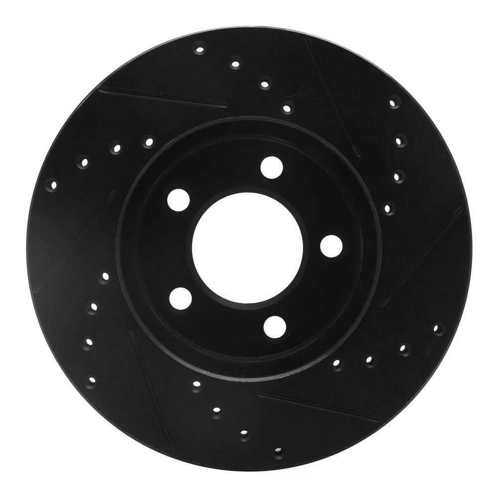 Dynamic Friction Company 633-54039L DFC Brake Rotor - Drilled And Slotted - Black