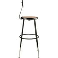 thumbnail image 3 of National Public Seating Height Adjustable Stool with Back and Round Hardboard Seat, 3 of 7