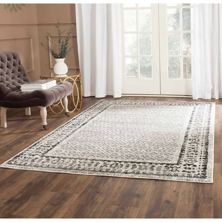 area rug safavieh adirondack royston bungalow rose alisa ivory silver runner traditional loomed power