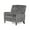 Espresso/Gray, variant on Noble House Wallner Fabric Oversized Pushback Recliner, Navy Blue and Dark Brown
