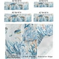 thumbnail image 6 of Sea Turtle kitchen Valance Curtain,Ocean Coral Rod Pocket Curtain Valances,Blue Gradient Short Curtains Summer Nautical Coastal Valance Window Valance for Living Room Bathroom Bedroom 54x18in, 6 of 6