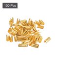 thumbnail image 3 of 100uds Clips de Engarce de Cuero Unique Bargains Tono Dorado 5,5x11mm Plegable Cilíndrico, 3 of 7