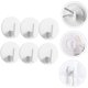 thumbnail image 4 of Ganchos Adhesivos Blancos Para Pared 6 Piezas Gancho Auto Adhesivo Sin Taladro Para Cocina Baño Llaves Organizador Multiuso, 4 of 4