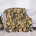 thumbnail image 3 of Yiaed Mushrooms Honeycomb Print Blanket Throw Blanket Soft Cozy Flannel Blanket for Home Bed Sofa Couch Chair-40"x30", 3 of 6