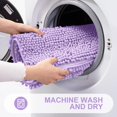 thumbnail image 6 of Chenille Striped Bathroom Rugs 36x24, Extra Thick and Absorbent Bath Rugs, Non-Slip Soft Plush Shaggy Bath Carpet, Machine Wash Dry, Bath Mats for Bathroom, Purple, 6 of 16