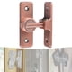 thumbnail image 3 of Pestillo para puerta de granero, cerradura de seguridad para el hogar, herrajes de aleación de zinc, pestillo para puerta corrediza Oro rosa de 90 grados., 3 of 8