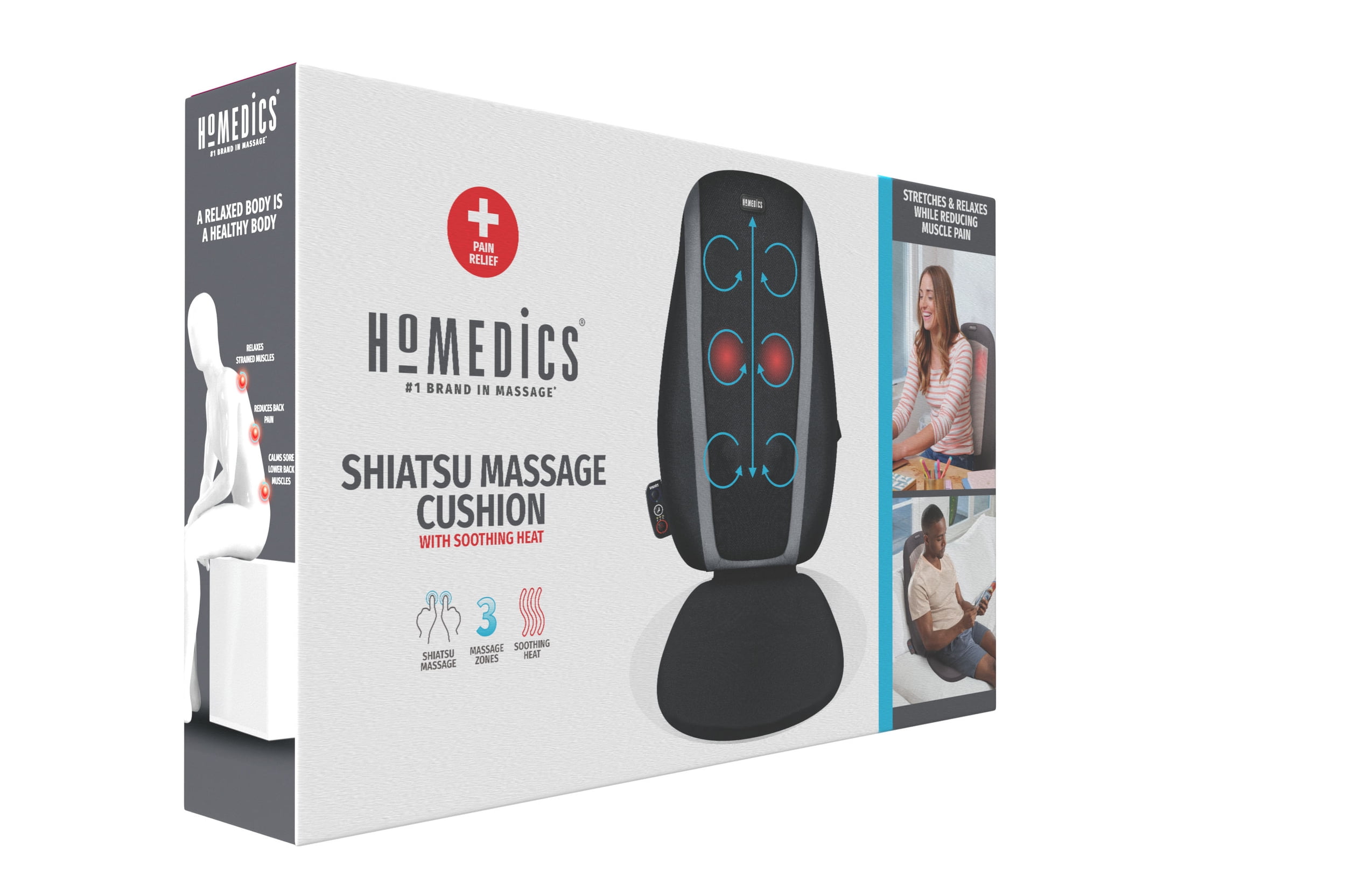 Homedics Back and Neck Massager, Portable Shiatsu All Body Massage Pillow  with Heat, Targets Upper a…See more Homedics Back and Neck Massager