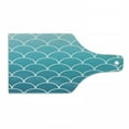 thumbnail image 1 of Aqua Ombre Cutting Board, Fish Scale Design Squama with Blue Color Palette Mermaid Tail, Decorative Tempered Glass Cutting and Serving Board, in 3 Sizes, by Ambesonne, 1 of 2