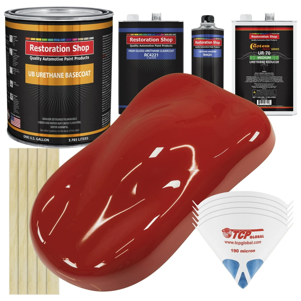Jalapeno Bright Red Gallon URETHANE BASECOAT CLEARCOAT Car Auto Body
