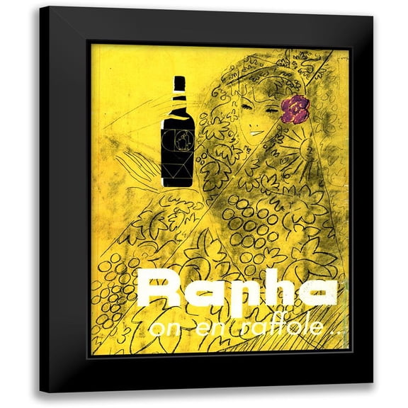 Vintage Apple Collection 12x14 Black Modern Framed Museum Art Print Titled - Rapha