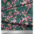 thumbnail image 3 of Soimoi Polyester Crepe Fabric & Orchids Floral Print Sewing Fabric Yard 42 Inch Wide, 3 of 3