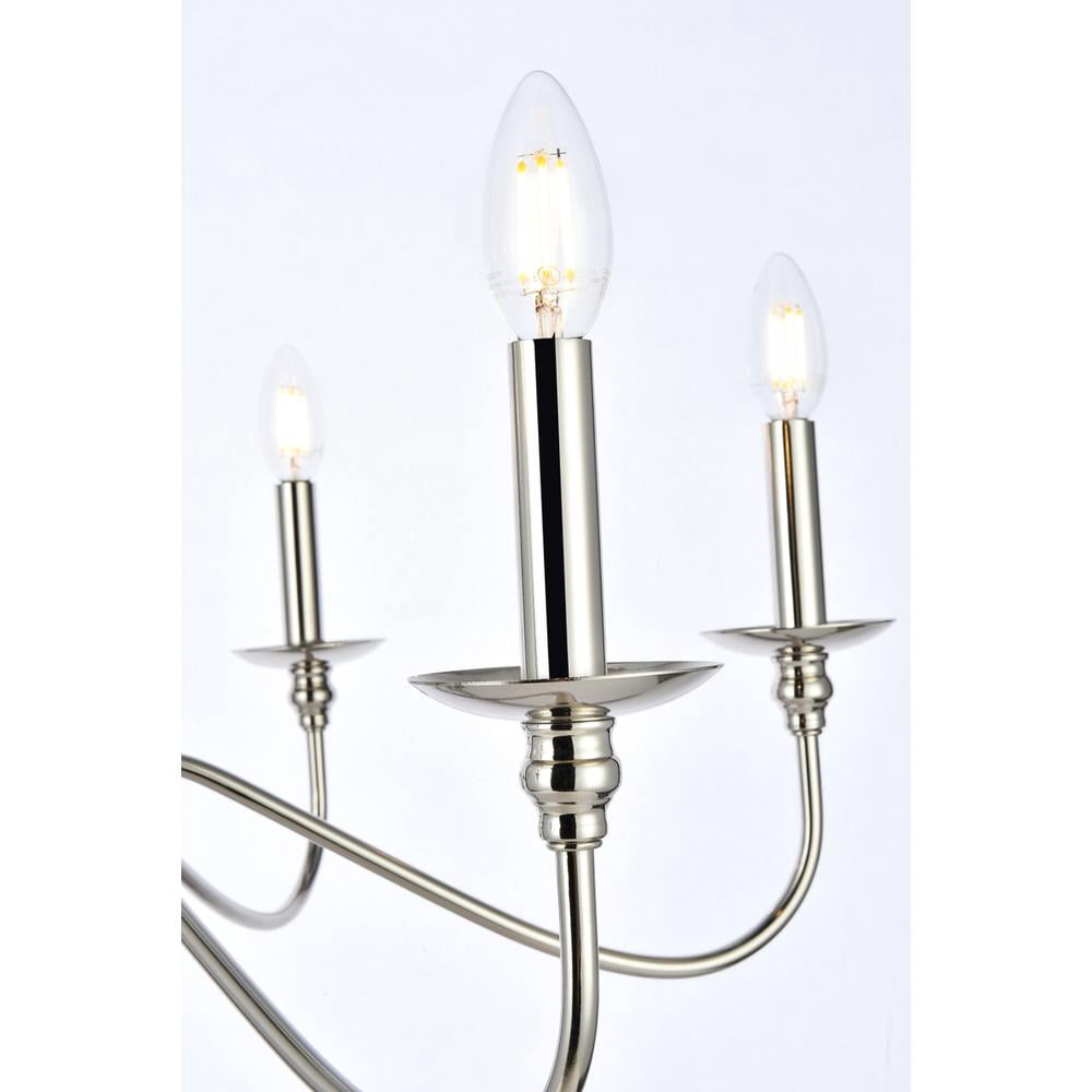 Rohan 42 inch chandelier in polished nickel