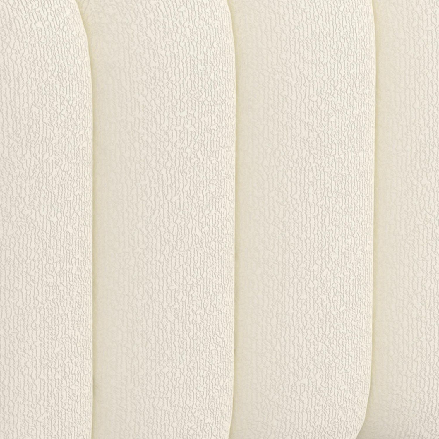 Contemporary Boucle Fabric Small Square Ottoman - Ivory