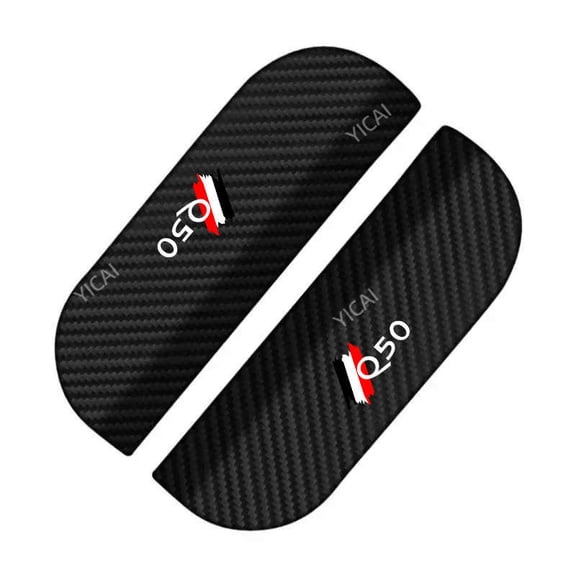 For Infiniti Q50 Carbon Fiber Car Side Mirror Rain Guards Sun & Snow Shield Visors for Enhanced Rear View Safety Easy Install