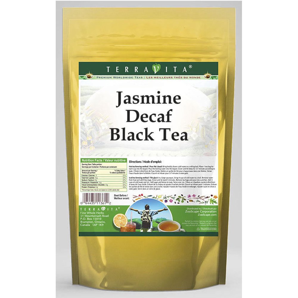 TerraVita Decaf Jasmine Decaf Black Tea, Jasmine Decaf, Black Tea Bags