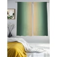 thumbnail image 3 of Green Ombre Sheer Curtains 72 Inch Length 2 Panels Set Window Treatments, Modern Yellow Gradient Farmhouse Art Rod Pocket Semi Curtains for Living Room/Bedroom/Kitchen Décor, 104"W x 72"L, 3 of 7