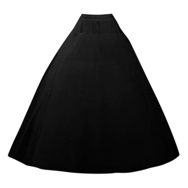 Enagua de novia sin tirantes con corte en A para mujer - Vestido con enagua de poliéster, talla única para cinturas de 61-89 cm, ropa para eventos formales