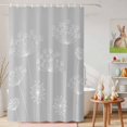 thumbnail image 6 of Shower Curtain White Dandelion Shower Curtains for Bathroom Decor, Waterproof Polyester Shower Curtain Set with Hooks, Extra Long 72" x 84" Gray, 6 of 9