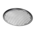 thumbnail image 3 of Molde para pizza con agujeros, redondo, para hornear, calentar, de acero al carbono, reutilizable, para servir pizzas. 33 cm, 3 of 9