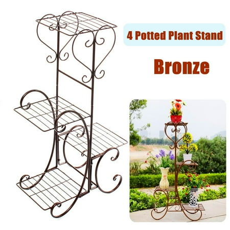 Shelf Metal Shelves Flower Pot Plant Stand Display Indoor Outdoor Garden Patio