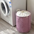 thumbnail image 2 of nipocaio Laundry Hamper Storage Sorter with Drawstring, Purple Collapsible Laundry Baskets, 2 of 5