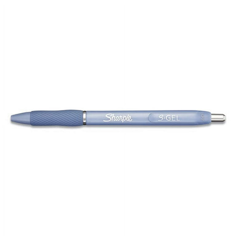 S-Gel Fashion Barrel Gel Pen, Retractable, Medium 0.7 mm, Black Ink, Frost Blue Barrel, Dozen S-Gel Fashion Barrel Gel Pen, Retractable, Medium 0.7 mm, Black Ink, Frost Blue Barrel, Dozen