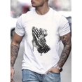 thumbnail image 1 of Camiseta con gráfico "Manos en oración" para hombre: cómoda y elegante camiseta de verano para adultos, hombres, mujeres, adolescentes, jóvenes y para el tiempo libre., 1 of 6