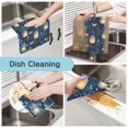 thumbnail image 2 of Yayeee 6 Pack Kitchen Dish Cloths Set for Washing Soft Drying Absorbent Microfiber Towels, Blue Fireflies Pattern, 2 of 9
