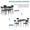 thumbnail image 5 of VECELO 5 Piece Dining Table Set, Modern Wood Tabletop and Chairs, Rectangle Kitchen Table and Chairs for 4 Persons, Small Dining Set for Bar Dining Room Breakfast Nook, Black, 5 of 7