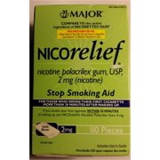 Nicorelief Nicotine Polacrilex Gum Stop Smoking Aid 2mg Mint Flavor - 110 Pieces