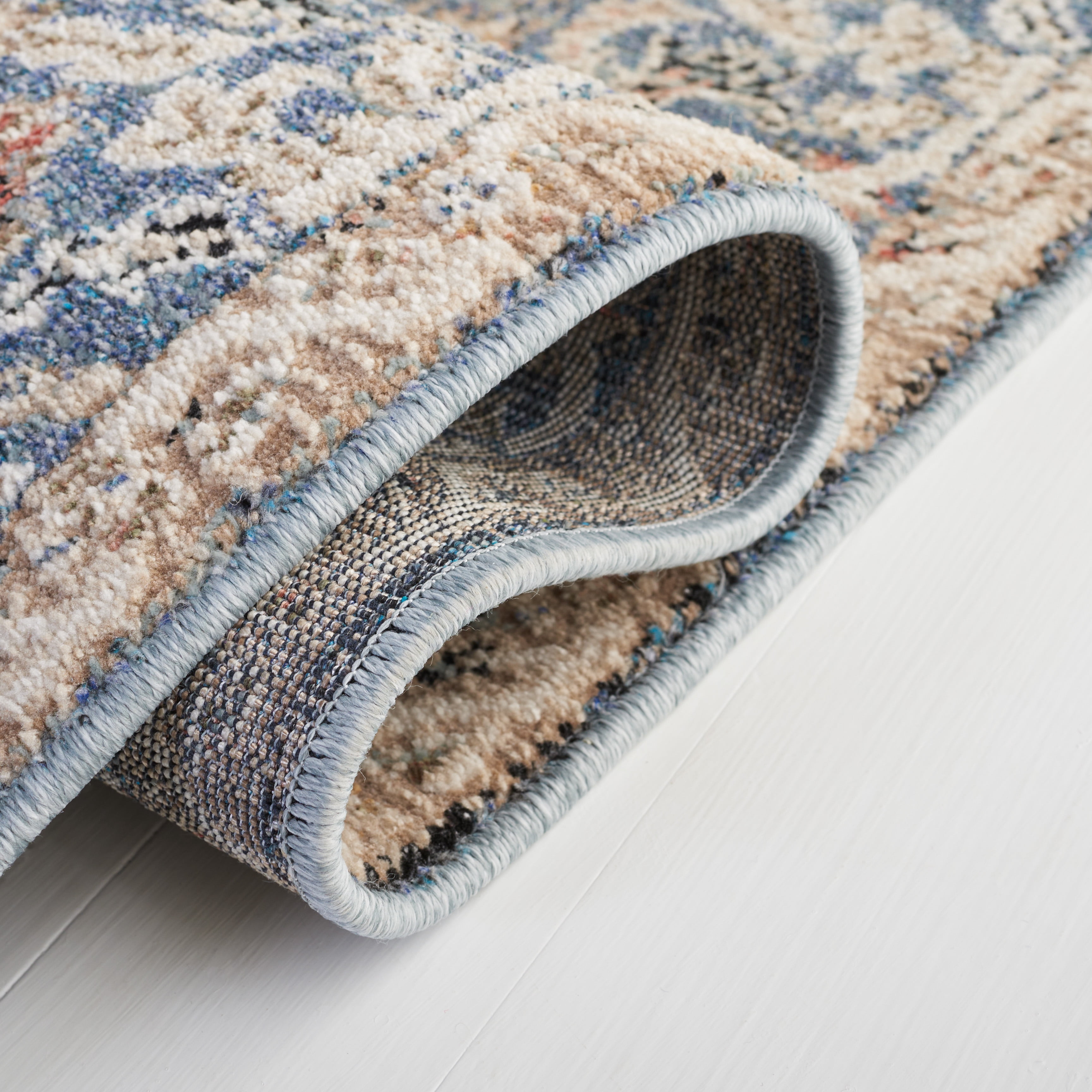 SAFAVIEH Vivaldi Lennard Abstract Runner Rug, Navy/Ivory, 2'2" x 8'