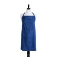 thumbnail image 2 of CC Home Furnishings 38" Nautical Blue Solid Patterned Kitchen Chef Apron, 2 of 8